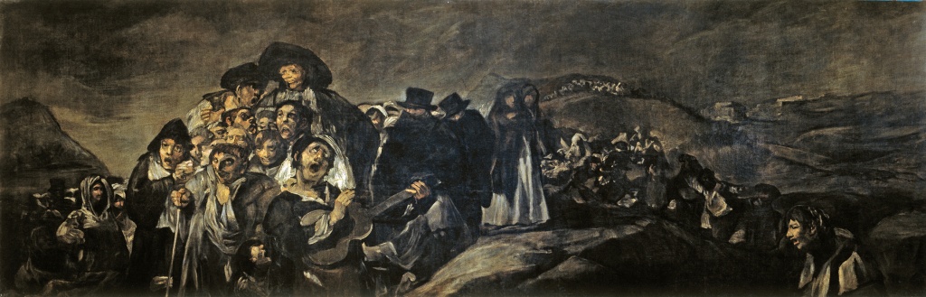 Francisco de Goya: "A Pilgrimage to San Isidro" (1819–23) 140cm x 438cm. Museo del Prado, Madrid